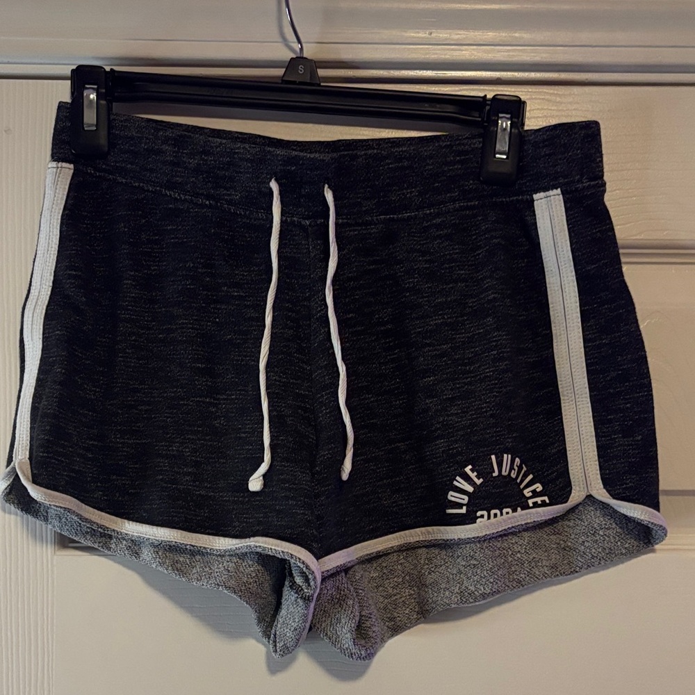 Justice girls Black and White Athletic Shorts
